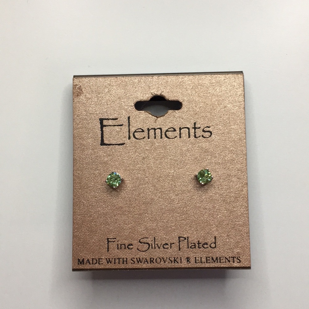 green earrings